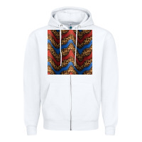 White leopard 4th of july seamless pattern Zipper Hoodie - BundleAndBundleShop