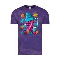 Cloud Purple winter breast cancer ribbon Vintage Tee - NancyCooperArtShop