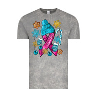 Cloud Rock winter breast cancer ribbon Vintage Tee - NancyCooperArtShop