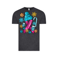 Winter Breast Cancer Ribbon Vintage Tee | Teevron