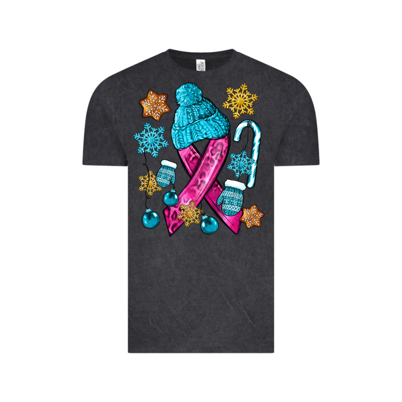 Winter Breast Cancer Ribbon Vintage Tee by NancyCooperArtShop | Teevron