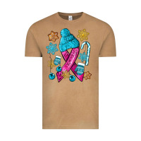Vintage Camel winter breast cancer ribbon Vintage Tee - NancyCooperArtShop