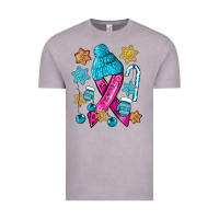 Vintage Zinc winter breast cancer ribbon Vintage Tee - NancyCooperArtShop