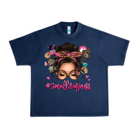 Navy Small business messy bun Urban Heavy Tee - texasbilliewilder
