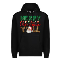 Black merry christmas y'all Premium Hoodie - BundleAndBundleShop