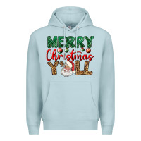 Blue Mist merry christmas y'all Premium Hoodie - BundleAndBundleShop