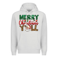 Dove Grey merry christmas y'all Premium Hoodie - BundleAndBundleShop