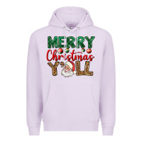 Lilac merry christmas y'all Premium Hoodie - BundleAndBundleShop