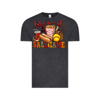 Vintage Black take me out to the ball game softball Vintage Tee - Jasminsmagicworld