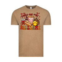 Vintage Coffee take me out to the ball game softball Vintage Tee - Jasminsmagicworld