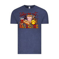Vintage Denim take me out to the ball game softball Vintage Tee - Jasminsmagicworld