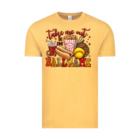 Vintage Mustard take me out to the ball game softball Vintage Tee - Jasminsmagicworld