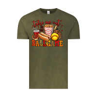 Vintage Olive take me out to the ball game softball Vintage Tee - Jasminsmagicworld