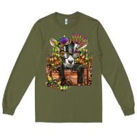 Army Green mardi gras goat Long Sleeve Tee - CowGirlArtShop