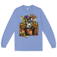 Colony Blue mardi gras goat Long Sleeve Tee - CowGirlArtShop