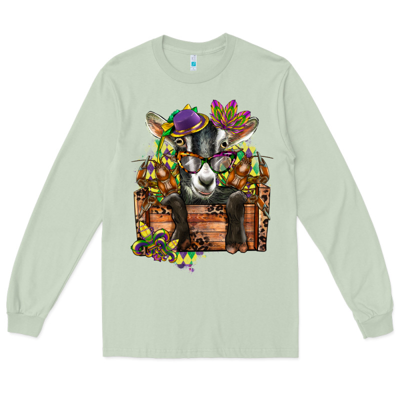 Mardi Gras Goat Long Sleeve Tee by CowGirlArtShop | Teevron