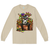 Mushroom mardi gras goat Long Sleeve Tee - CowGirlArtShop