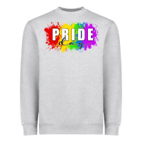 Heather Grey Pride Day Heavyweight Sweatshirt - FaDigitalArtStudio