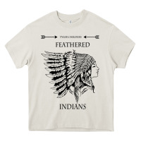 Cream A Feathered indians tyler darling childers art gift for fans Heavy Core Tee - tuanDangUi