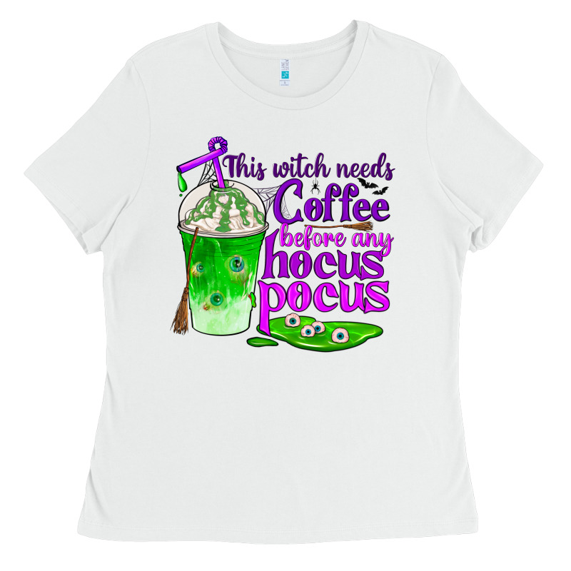 This Witch Needs Coffee Before Any Hocus Pocus Ladies Tee by BundleAndBundleShop | Teevron