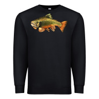 Black leaping brook trout Premium Sweatshirt - LillyAllenDesigns