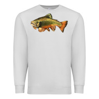 Dove Grey leaping brook trout Premium Sweatshirt - LillyAllenDesigns