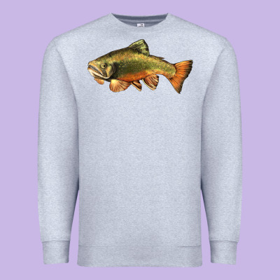 Leaping Brook Trout Premium Sweatshirt Designed By Lillyallendesigns