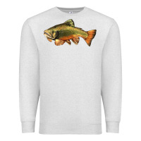 Oatmeal Heather leaping brook trout Premium Sweatshirt - LillyAllenDesigns