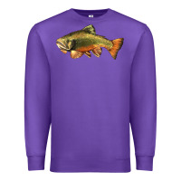Purple leaping brook trout Premium Sweatshirt - LillyAllenDesigns