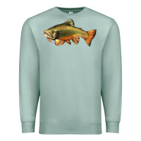 Seafoam leaping brook trout Premium Sweatshirt - LillyAllenDesigns