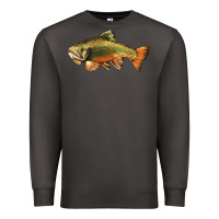 Smoke leaping brook trout Premium Sweatshirt - LillyAllenDesigns