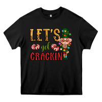 Black Let's get crackin Christmas Heavy Core Tee - NancyCooperArtShop