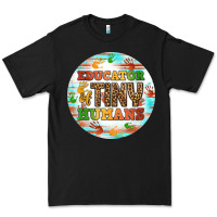 Black educator of tiny humans round earring Premium Tee - BundleAndBundleShop
