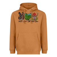 Meerkat Peace Love Elk Buck Deer Heavyweight Hoodie - LillyAllenDesigns