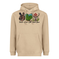 Mushroom Peace Love Elk Buck Deer Heavyweight Hoodie - LillyAllenDesigns