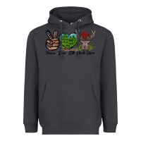 Smoke Peace Love Elk Buck Deer Heavyweight Hoodie - LillyAllenDesigns