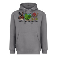 Storm Peace Love Elk Buck Deer Heavyweight Hoodie - LillyAllenDesigns