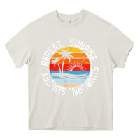 Cream sunrise sunburn sunset repeat retro vintage gift vacation t shirt Heavy Core Tee - tuanDangUi