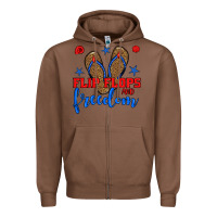 Chestnut flip flops and freedom Zipper Hoodie - BundleAndBundleShop