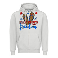 Dove Grey flip flops and freedom Zipper Hoodie - BundleAndBundleShop