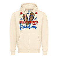 Sandshell flip flops and freedom Zipper Hoodie - BundleAndBundleShop