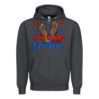 Smoke flip flops and freedom Zipper Hoodie - BundleAndBundleShop