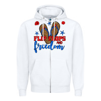 White flip flops and freedom Zipper Hoodie - BundleAndBundleShop