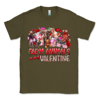 Army Green farm animals is my valentine Classic Tee - RacoonDesign