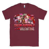 Burgundy farm animals is my valentine Classic Tee - RacoonDesign