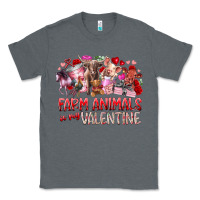 Charcoal Heather farm animals is my valentine Classic Tee - RacoonDesign