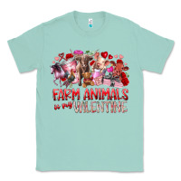 Seafoam farm animals is my valentine Classic Tee - RacoonDesign