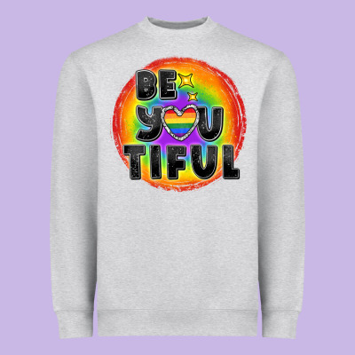 Be You Tiful Pride Heavyweight Sweatshirt Designed By Fadigitalartstudio