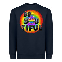 Navy Be you tiful pride Heavyweight Sweatshirt - FaDigitalArtStudio