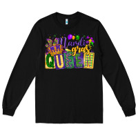 Black mardi gras queen Long Sleeve Tee - CowGirlArtShop